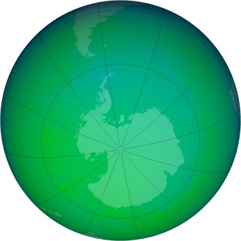 July 2010 monthly mean Antarctic ozone